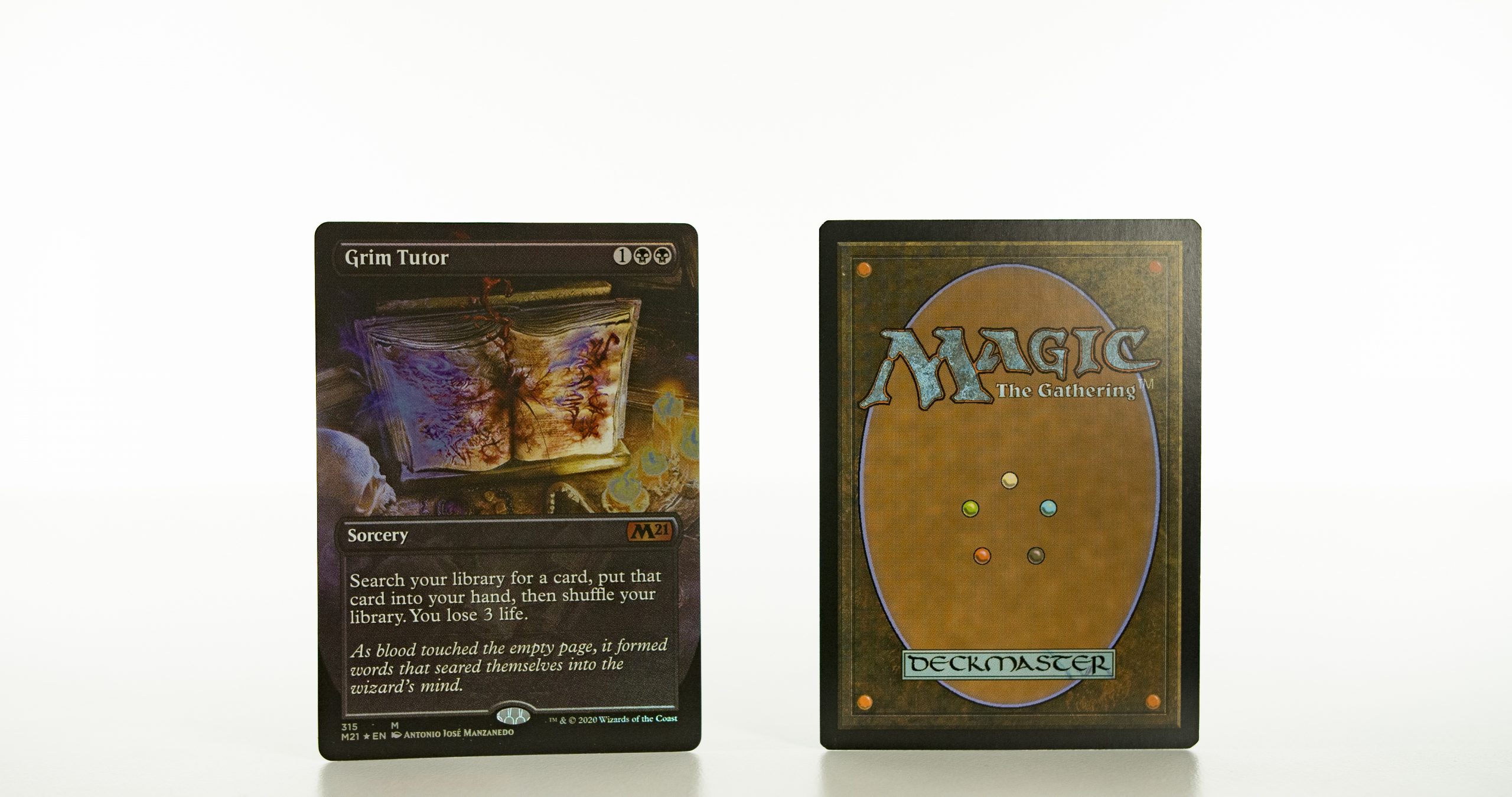 Grim Tutor extended art core set 2021 M21 foil mtg proxy magic the ...